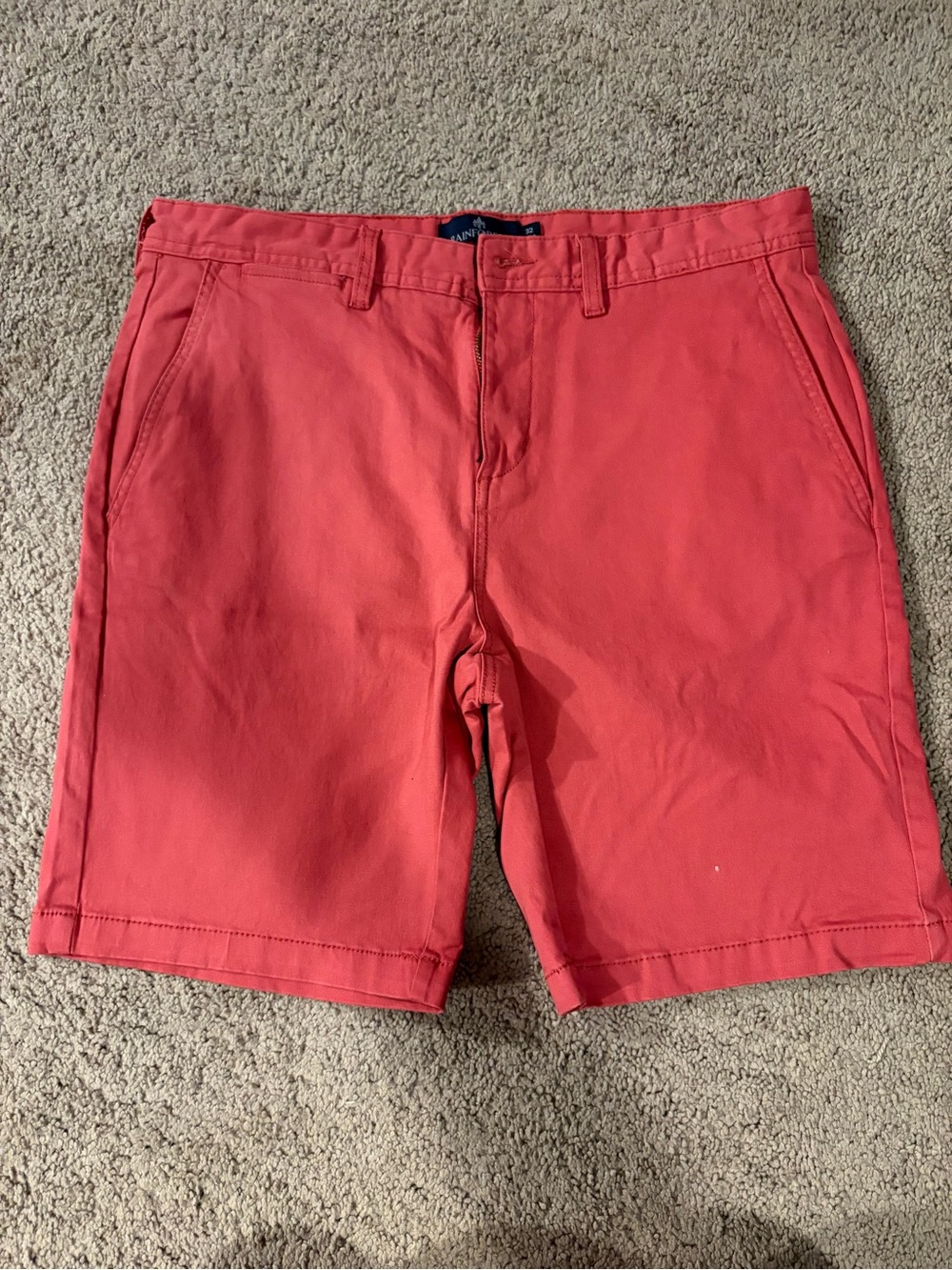 RAINFOREST Men's Coral-Red Flat Front Shorts
